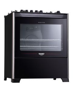 Fogão 5 Bocas Preto com Mesa de Vidro Dako Magister Bivolt