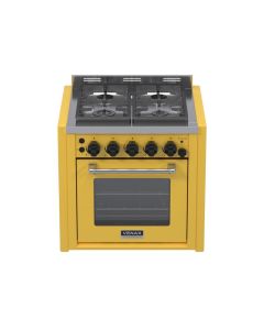 Fogao de Embutir 4 Bocas Venax Temis Amarelo Gas GLP c/ espeto Rotativo #