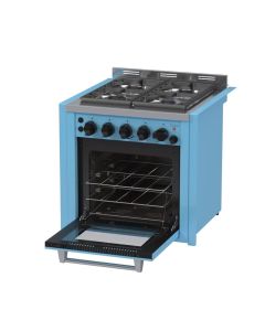 Fogão de Embutir 4 Bocas Venax Temis Azul Gas GLP c/ espeto Rotativo #