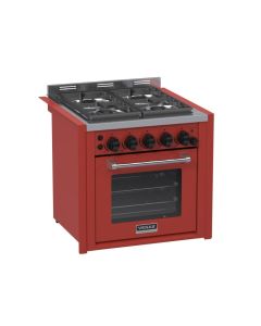 Fogao de Embutir 4 Bocas Venax Temis Vermelho Gas GLP c/ espeto Rotativo #