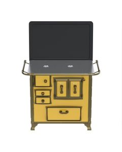 Fogao a Lenha N 1 Renaissance Gab Chapa de Aluminio Amarelo Sem Caldeira Venax #