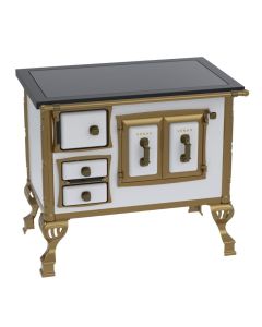 Fogao a Lenha N 1 Colonial Premium Branco chapa Vitroceramica