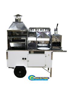 Carrinho 4 em 1 - Hot Dog, Pastel, Batata Frita e Churrasco - Inox (66853) R2*