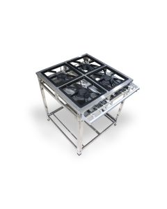 Fogão Industrial 4 Bocas INOX - 2 Duplas 2 Simples - INNAL INOX