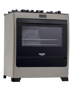 Fogão 5 Bocas Titanium com Mesa de Vidro e Timer Digital Dako Supreme Timer Glass Bivolt*