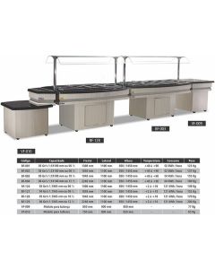 Buffet Modulado 6+6Cubas, Porta Talheres e Pratos e Porta Balança Frilux
