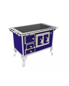 FOGÃO A LENHA N°2 VITROCERÂMICO PORTA DUPLA- FL2V - Azul Venâncio ##