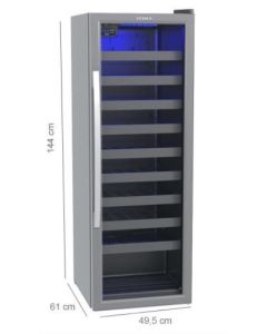 Adega Piubella 200 p/ 50 Garrafas Cinza Venax #