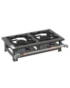 Fogão Industrial de Mesa Inox 2 Bocas A.P. Grades 30x30 - Itajobi Fogões (FOTO ILUSTRATIVA DO MODELO) *