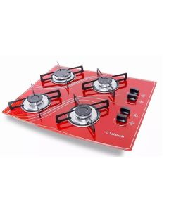 Fogão Cooktop Lines 4B Vermelho Safanelli