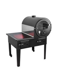 Forno e Fogão a Lenha com Chapa de Vitrocerâmica (Direito) Pinhal *