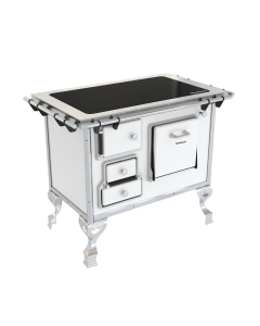 FOGÃO A LENHA N°1 VITROCERÂMICO PORTA SIMPLES- FL1V - Branco Venâncio  ##