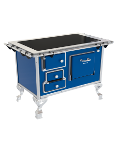 FOGÃO A LENHA N°2 VITROCERÂMICO PORTA SIMPLES- FL2v - AZUL Venâncio  ##