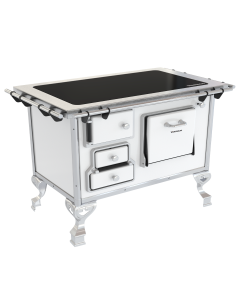 FOGÃO A LENHA N°2 VITROCERÂMICO PORTA SIMPLES- FL2V - Branco Venâncio  ##