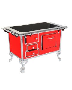 FOGÃO A LENHA N°2 VITROCERÂMICO PORTA SIMPLES- FL2V - VERMERLHO Venâncio  ##